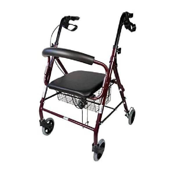 Andador para Ancianos Mobiclinic Modelo Escorial | Plegable, con Asiento y Cesta