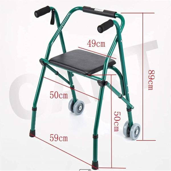 Andador Rollator Walker | Ayuda para Caminar con Asiento y 4 Ruedas - Ligero y Plegable