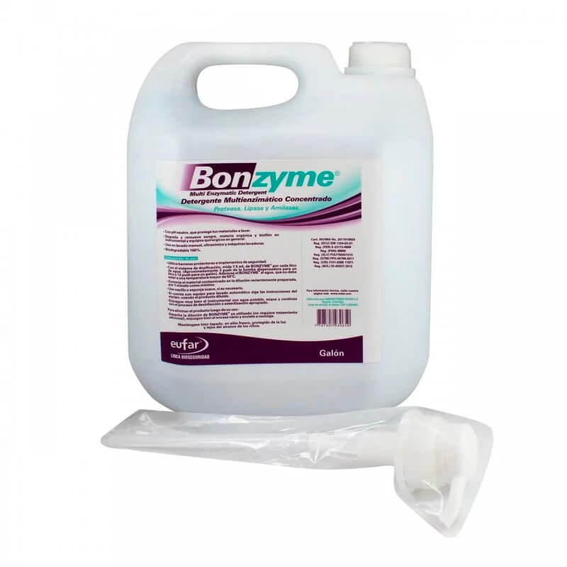 BONZYME DETERGENTE MULTIENZIMATICO PARA DESINFECCIÓN DE MATERIAL QUIRÚRGICO 3,8 LITROS