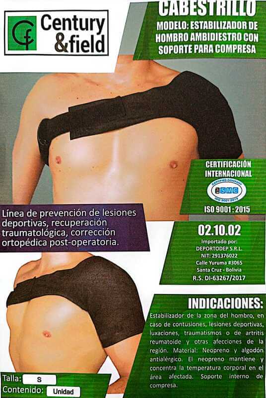 CABESTRILLU ESTABILIZADOR DE HOMBRO AMBIDIESTRO CON SOPORTE PARA COMPRESA
