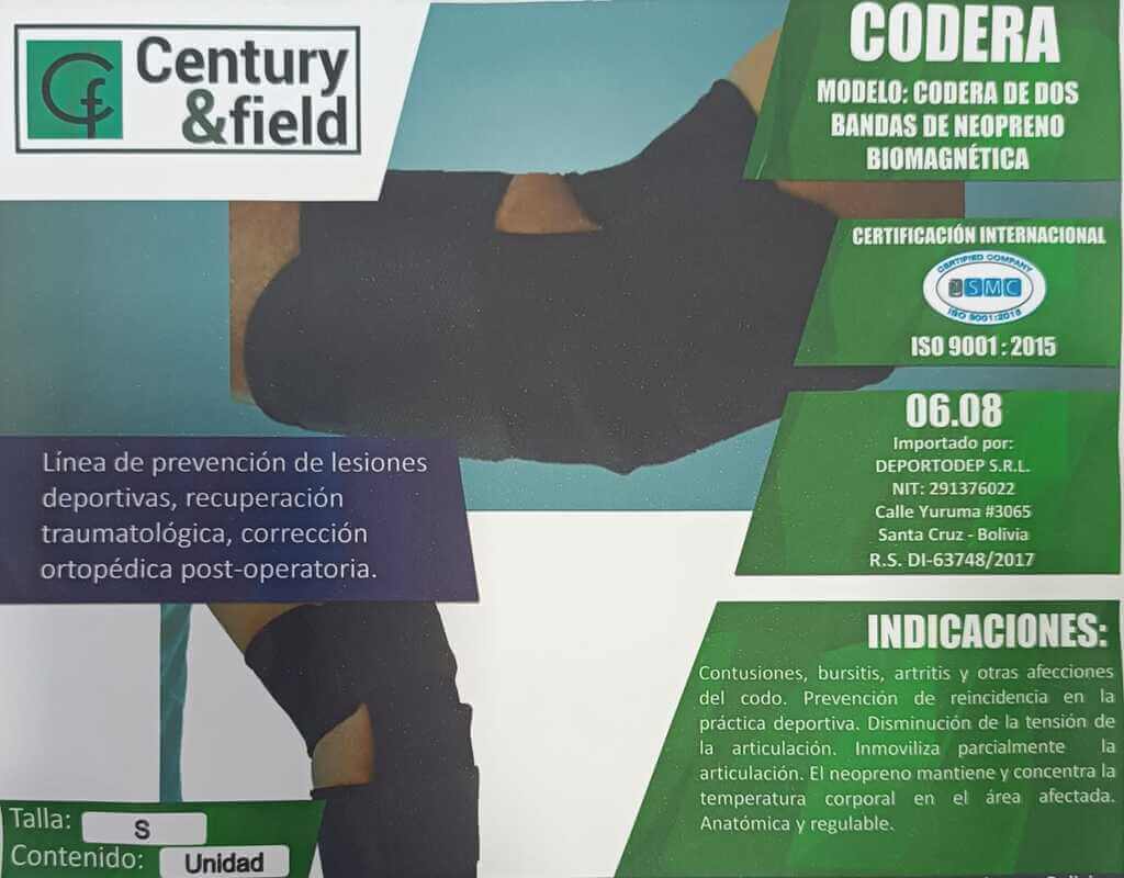 CODERA DE DOS BANDAS DE NEOPRENO BIOMAGNÉTICA