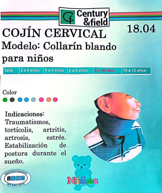COJÍN CERVICAL Collarín blando para niños