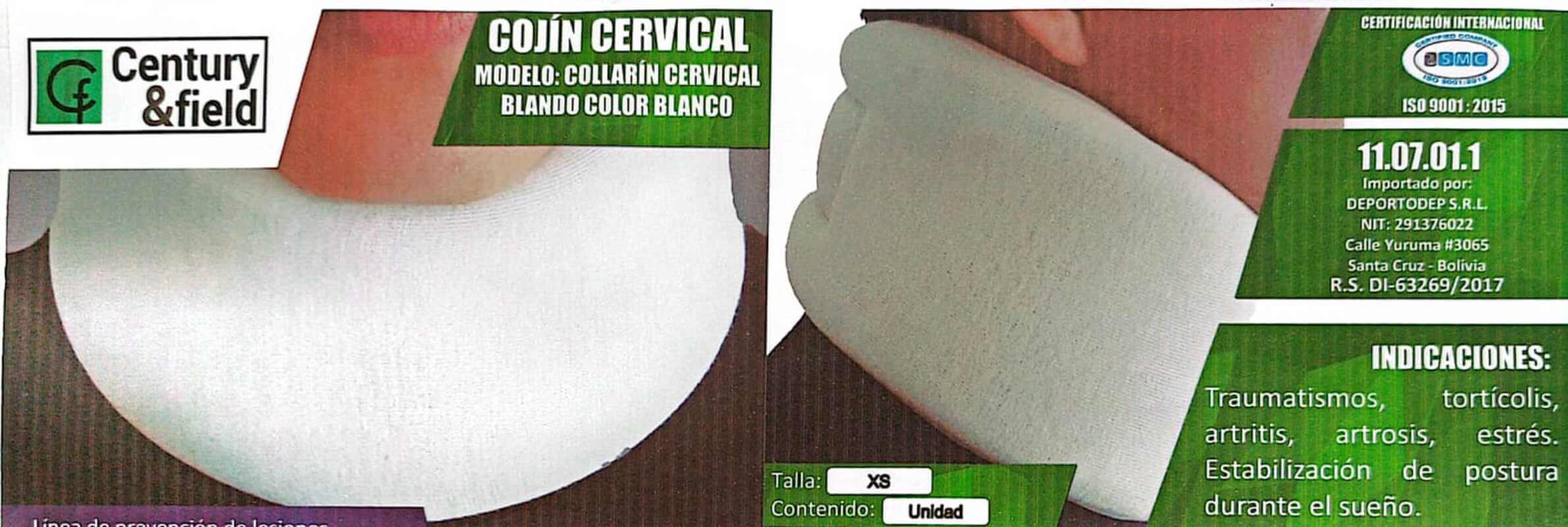 COJÍN CERVICAL COLLARÍN CERVICAL BLANDO COLOR BLANCO