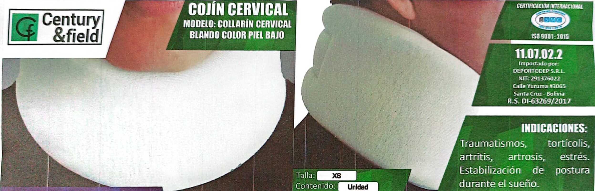 COJIN CERVICAL COLLARÍN CERVICAL BLANDO COLOR PIEL BAJO