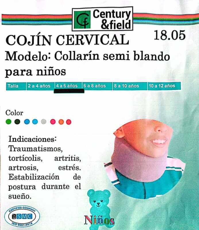 COJÍN CERVICAL Collarín semi blando para niños