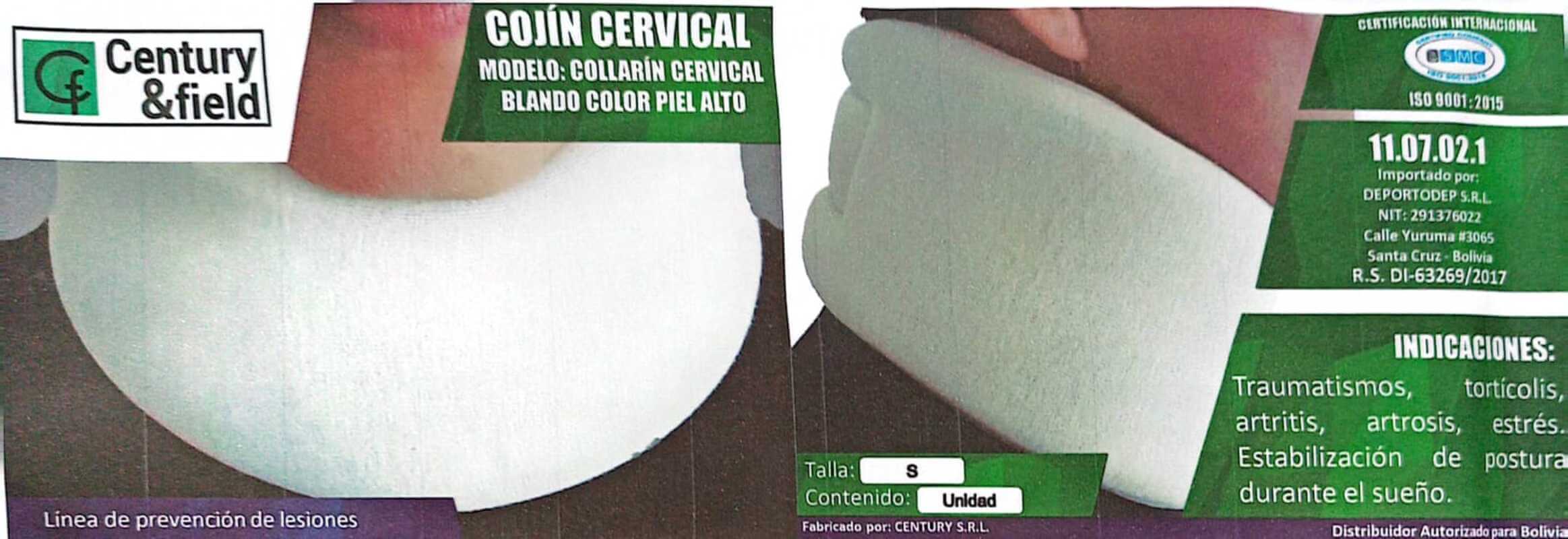 COJÍN CERVICAL COLLARÍN CERVICAL BLANDO COLOR PIEL ALTO