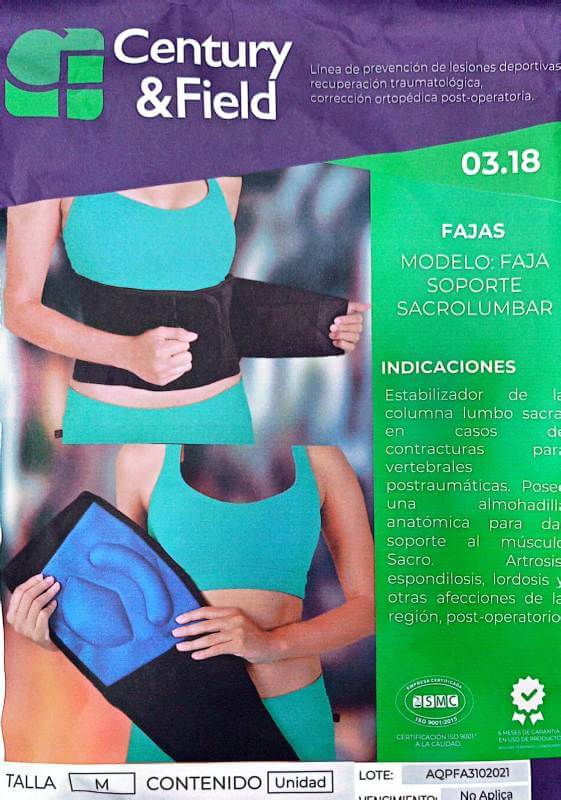 FAJA SOPORTE SACROLUMBAR