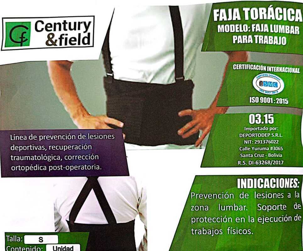 FAJA TORÁCICA FAJA LUMBAR PARA TRABAJO