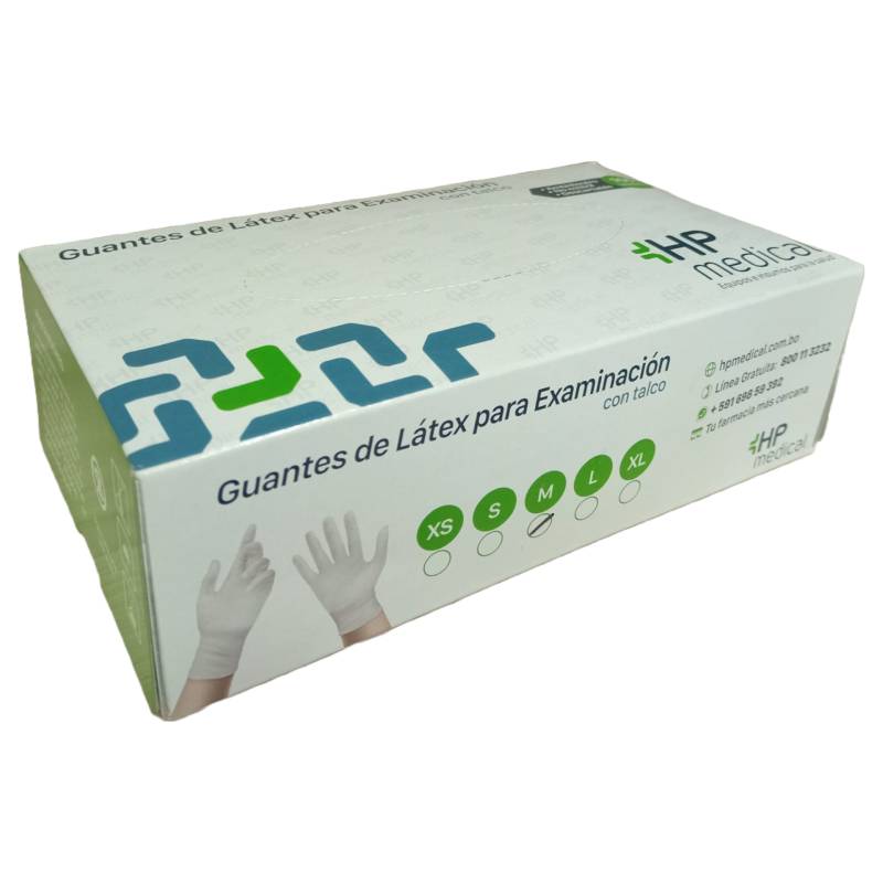 Guantes de Látex para Examinación con talco