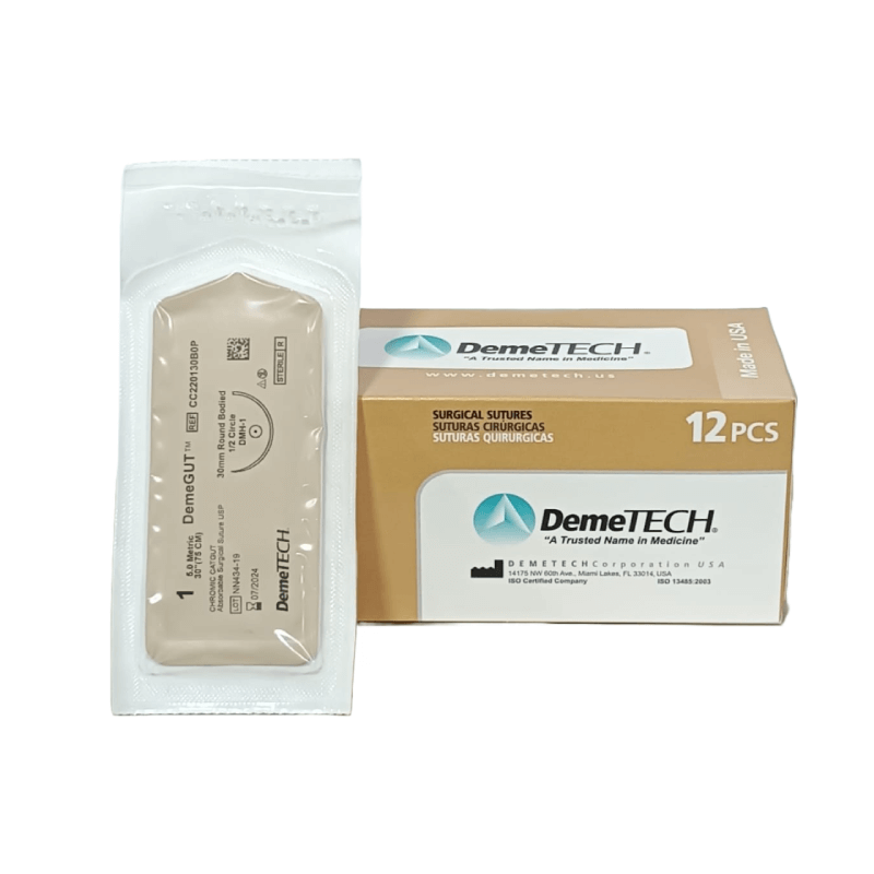 Hilos de Sutura DEMETECH, Hilo Cromado mono filamento absorbible