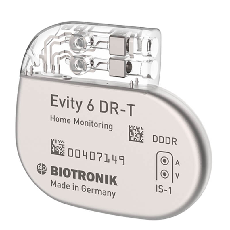 Marcapaso cardiaco bicameral con compatibilidad condicionada con RMN Evity 6 DR-T, BIOTRONIK