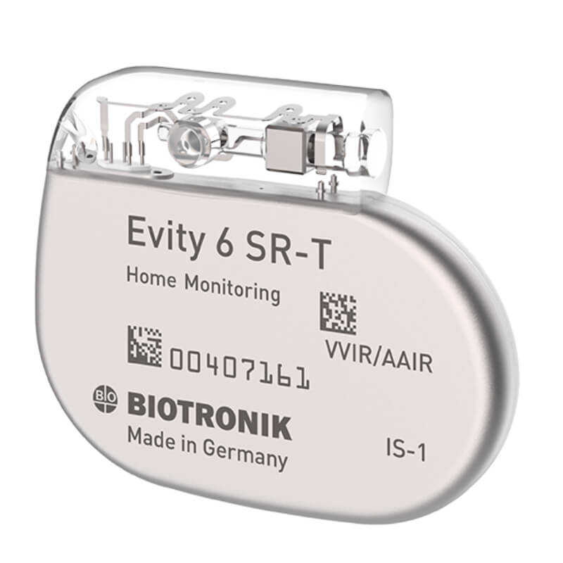 Marcapaso cardíaco monocameral con compatibilidad condicionada con RMN Evitv 6 SR-T, BIOTRONIK