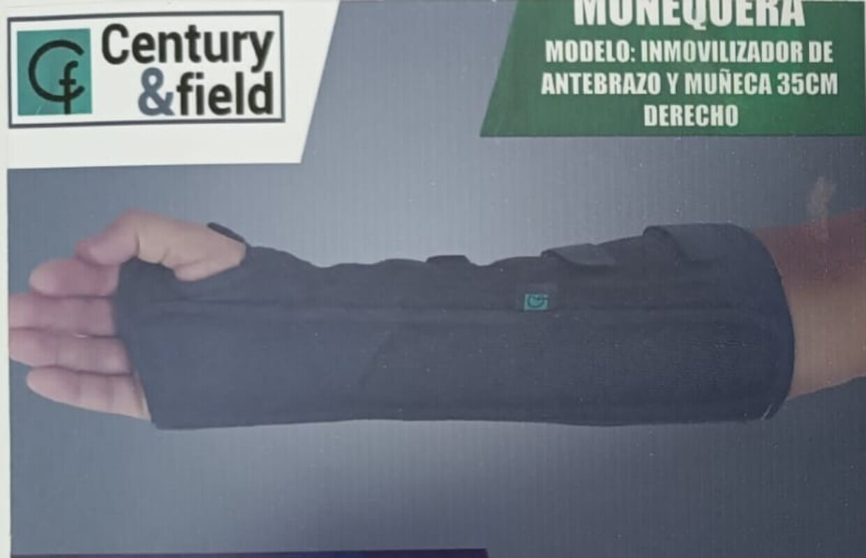 MUÑEQUERA INMOVILIZADOR DE ANTEBRAZO Y MUÑECA 35CM DERECHO