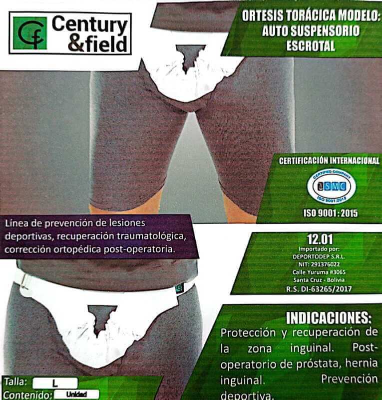 ORTESIS TORÁCICA AUTO SUSPENSORIO ESCROTAL
