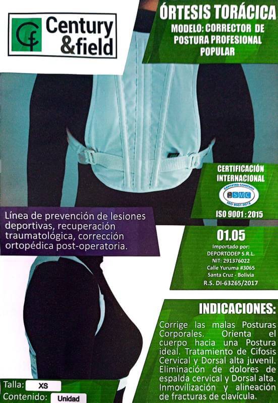 ÓRTESIS TORÁCICA CORRECTOR DE POSTURA PROFESIONAL POPULAR