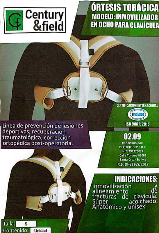 ÓRTESIS TORÁCICA INMOVILIZADOR EN OCHO PARA CLAVÍCULA
