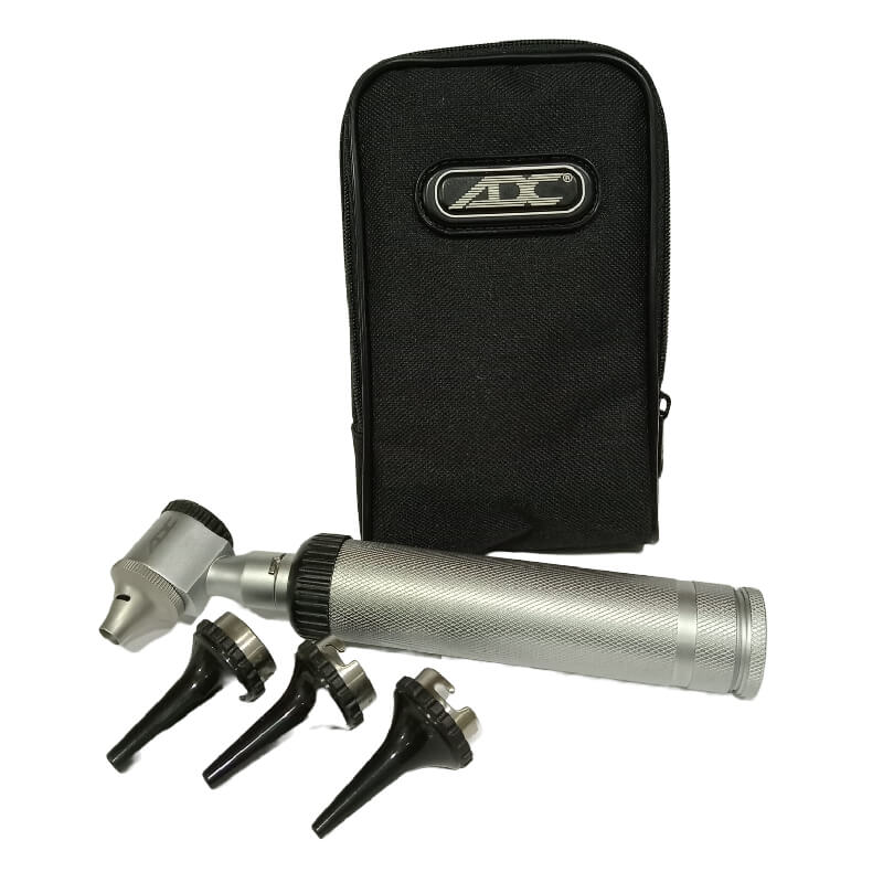 OTOSCOPIO HALOGENO ACERO INOXIDABLE CON ESTUCHE ADC 19CM