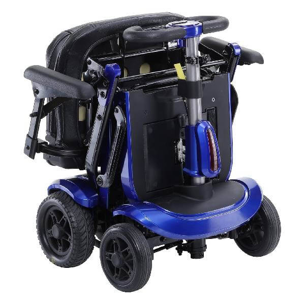 Vista 3 de Patinete Plegable Drive Medical Zoome Flex Ultra Compact | 4 Ruedas, Color Azul