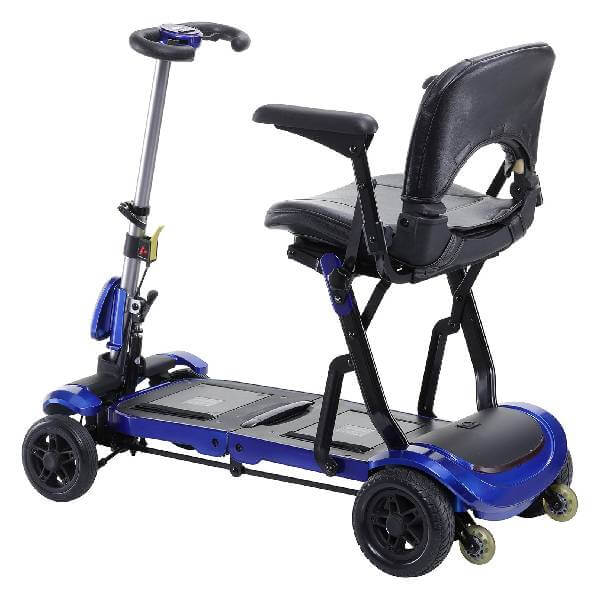 Vista 2 de Patinete Plegable Drive Medical Zoome Flex Ultra Compact | 4 Ruedas, Color Azul
