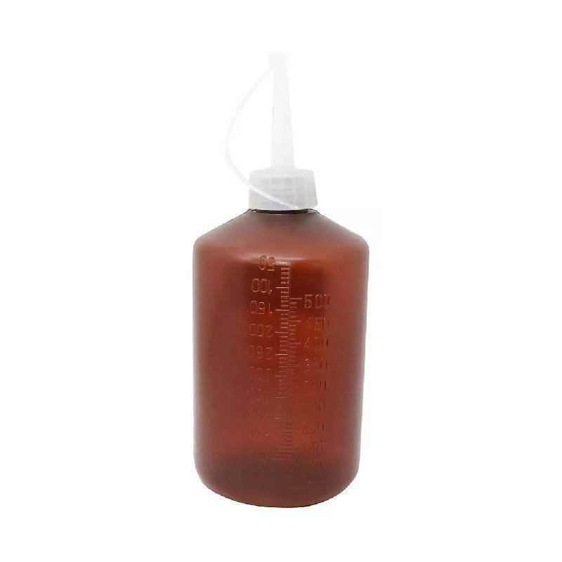 Pizeta Plástica de 500 ml - Blanco y Ámbar