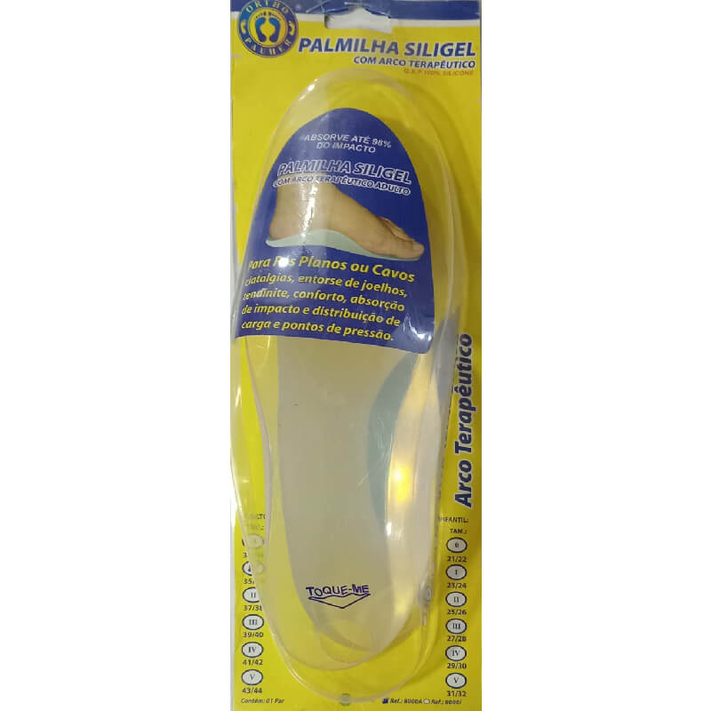 Vista 2 de Plantilla de Siligel con arco terapéutico para pie plano