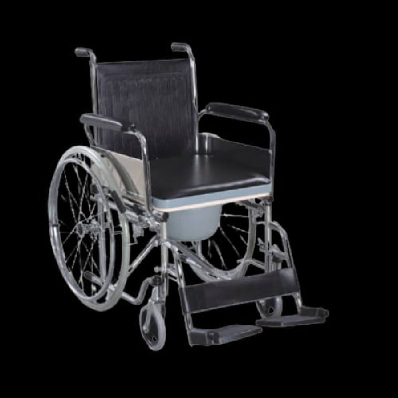 Silla de rueda con inodoro