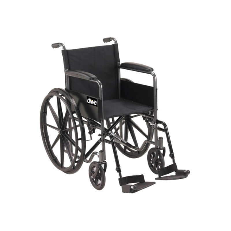 SILLA DE RUEDA CON POSA BRAZO FIJO Y PIERNERA REMOVIBLE