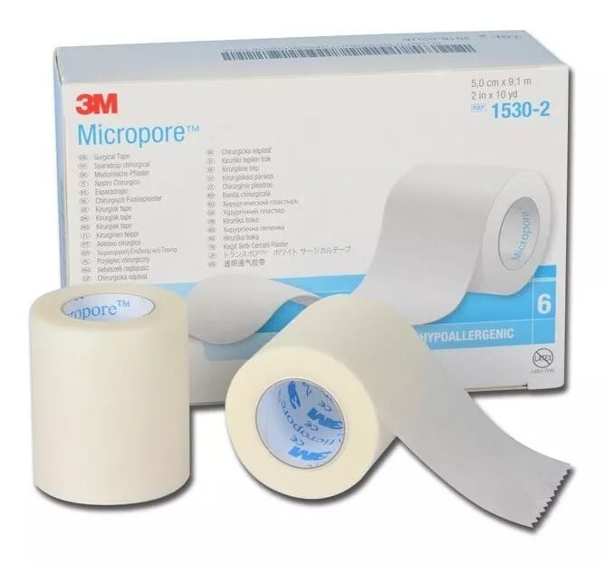 Tela Micropore Adhesivo 3m 2 Pulgadas Blanco (5 Cm X 9,1 M)